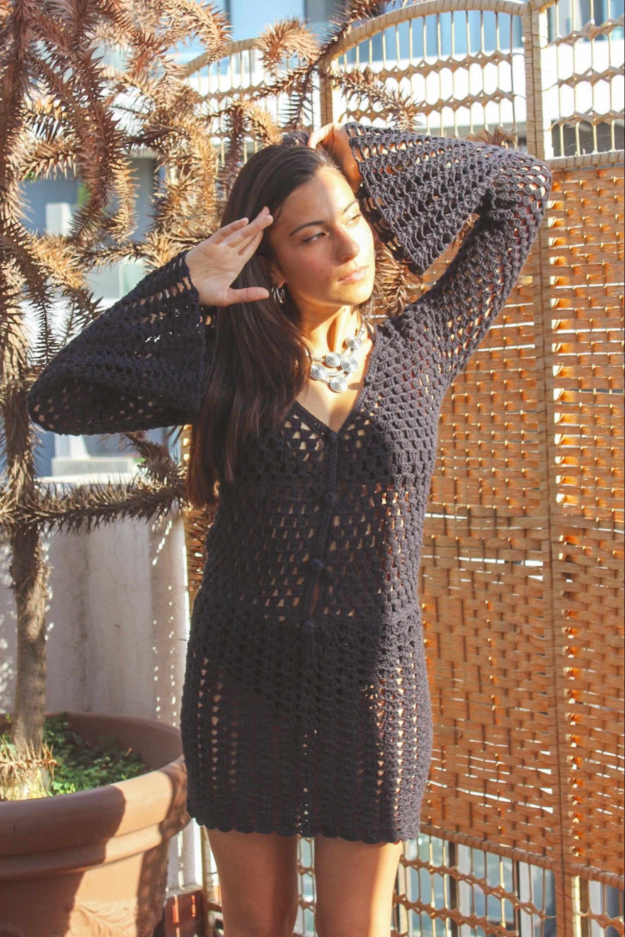 VESTIDO CORTO AMALFI NEGRO