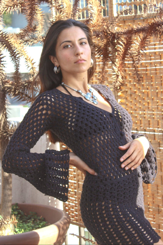 VESTIDO CORTO AMALFI NEGRO