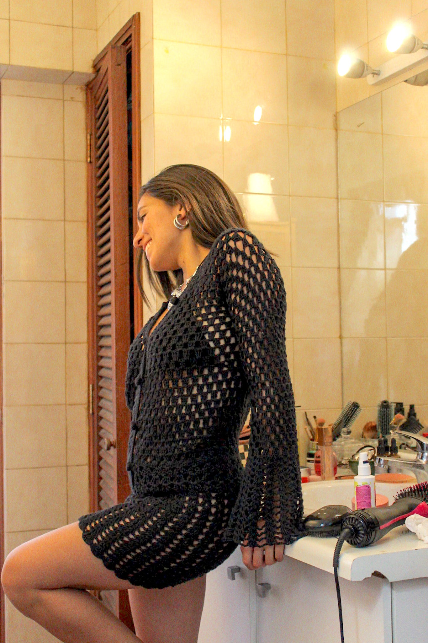 VESTIDO CORTO AMALFI NEGRO