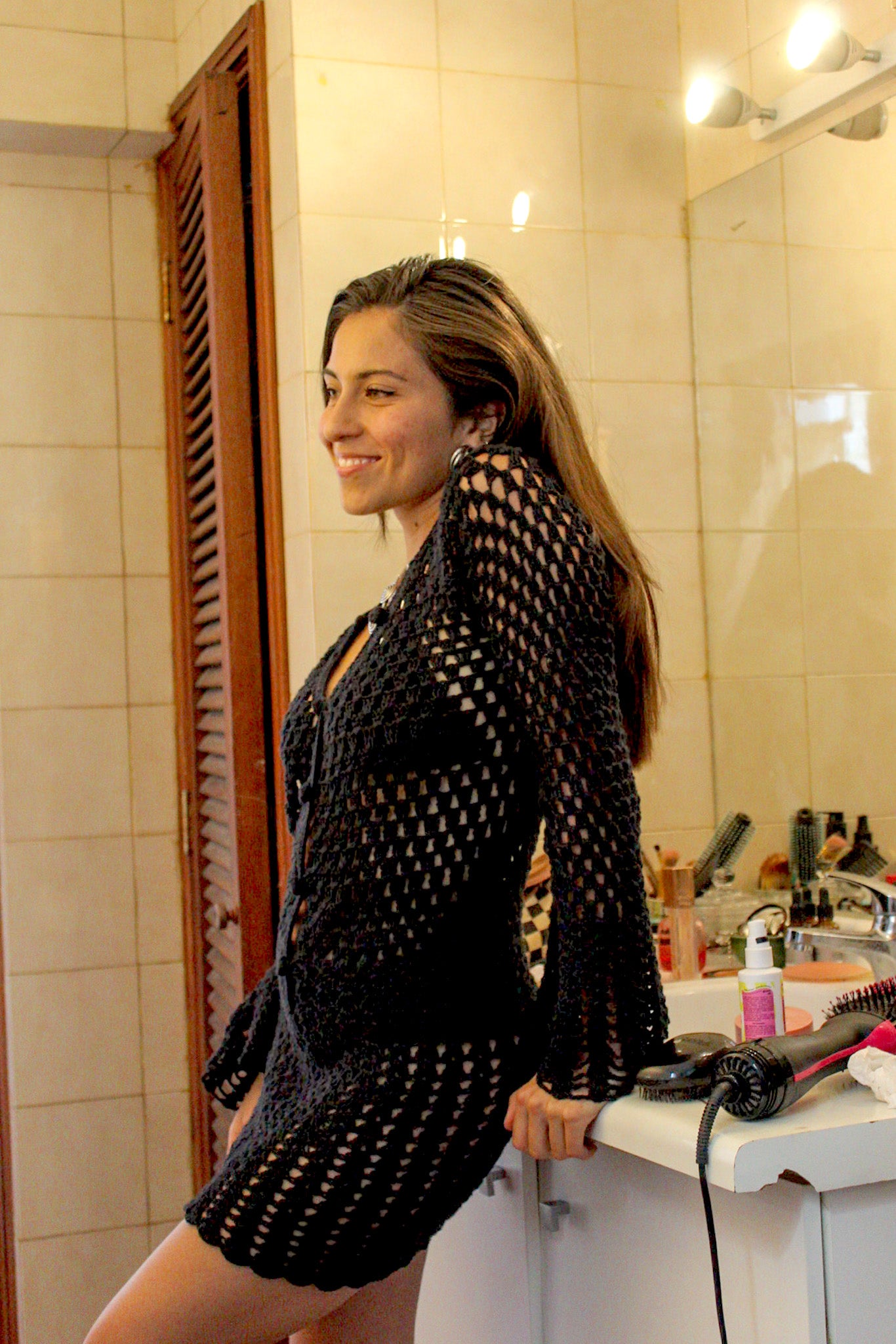 VESTIDO CORTO AMALFI NEGRO