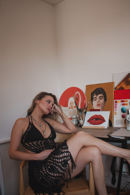 VESTIDO CORTO MEDIA LUNA